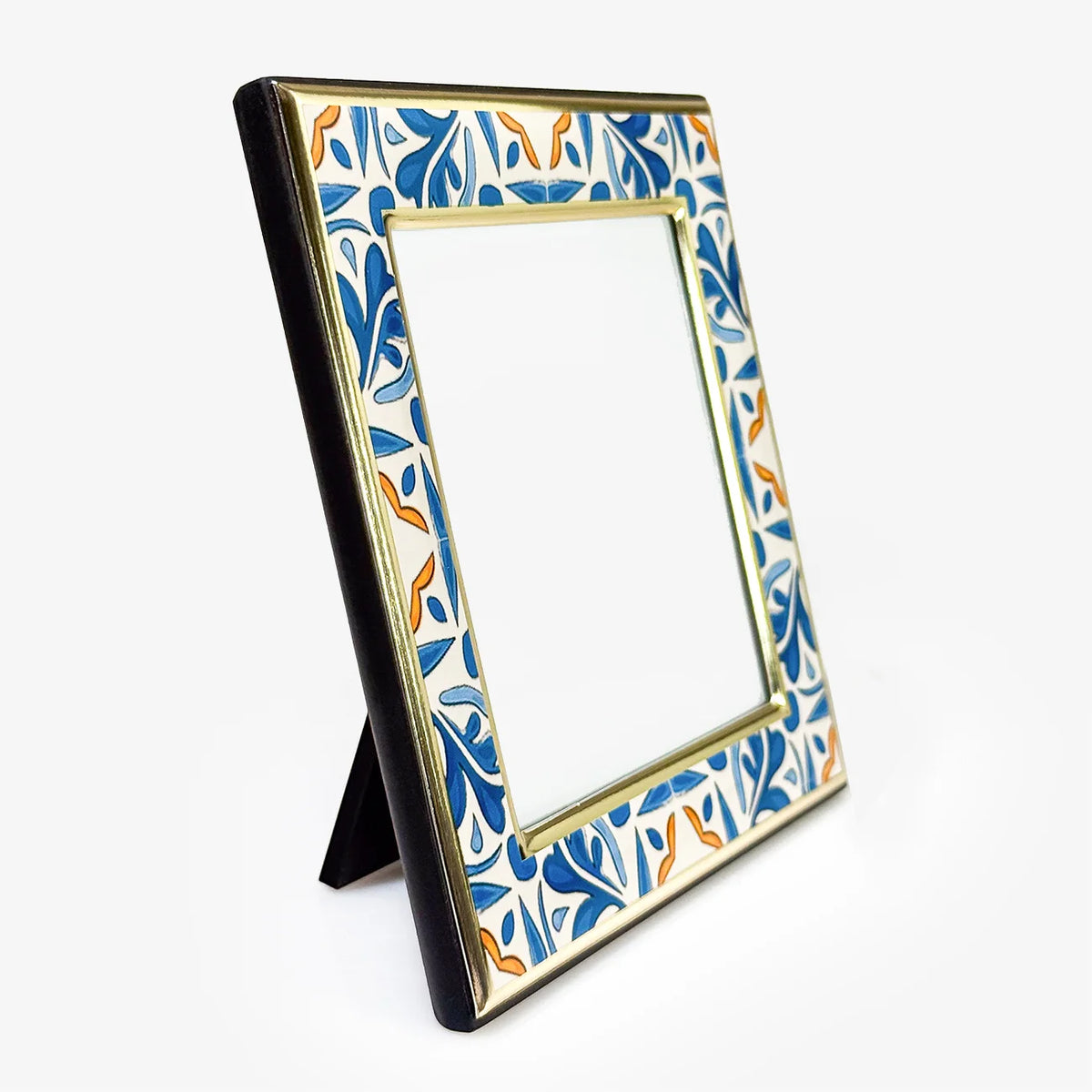 Orange & Blue Square Photo Frame