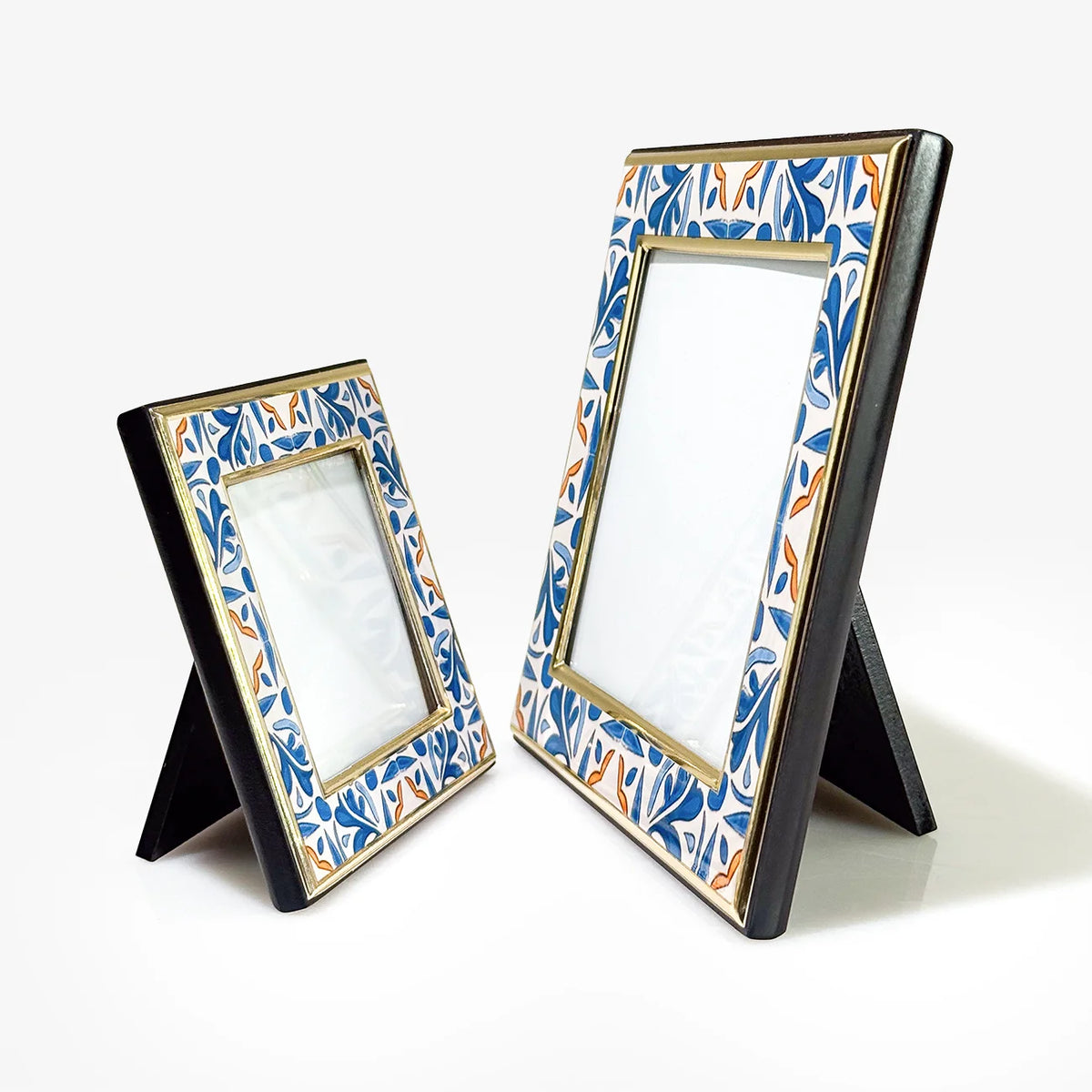 Orange & Blue Square Photo Frame
