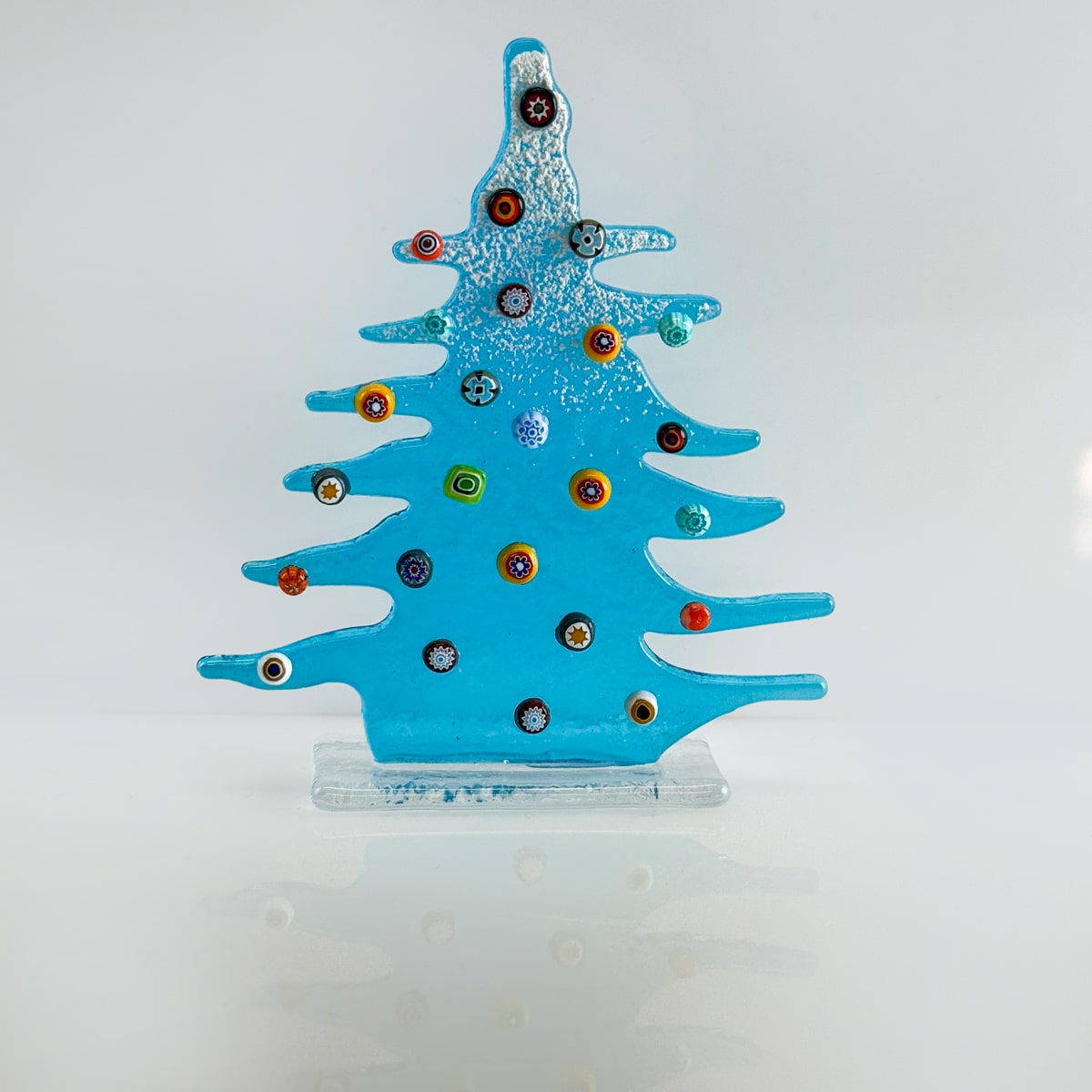 Pine Tree Figurine on Stand -  Murano Glass - Made in Italy