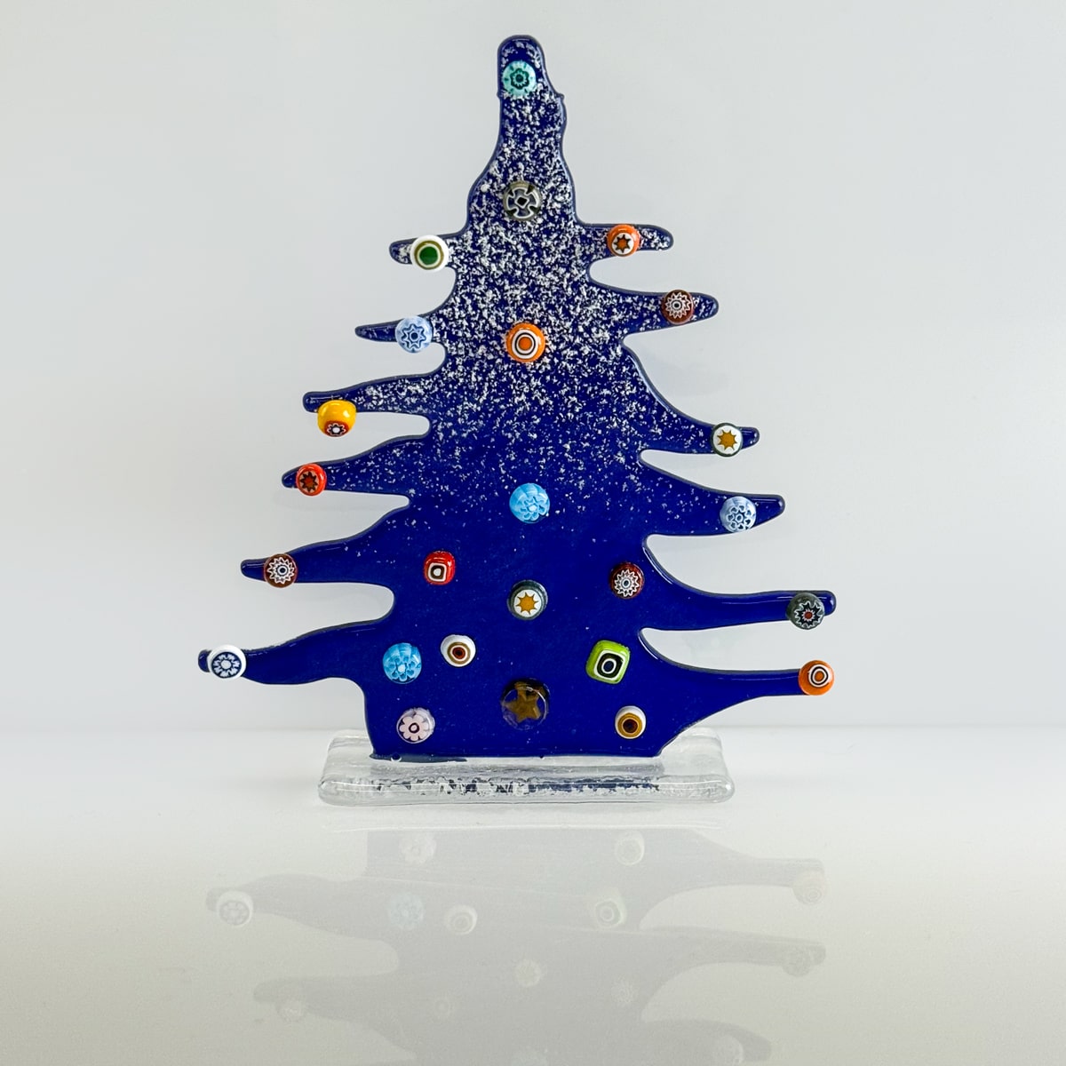 Pine Tree Figurine on Stand -  Murano Glass - Made in Italy