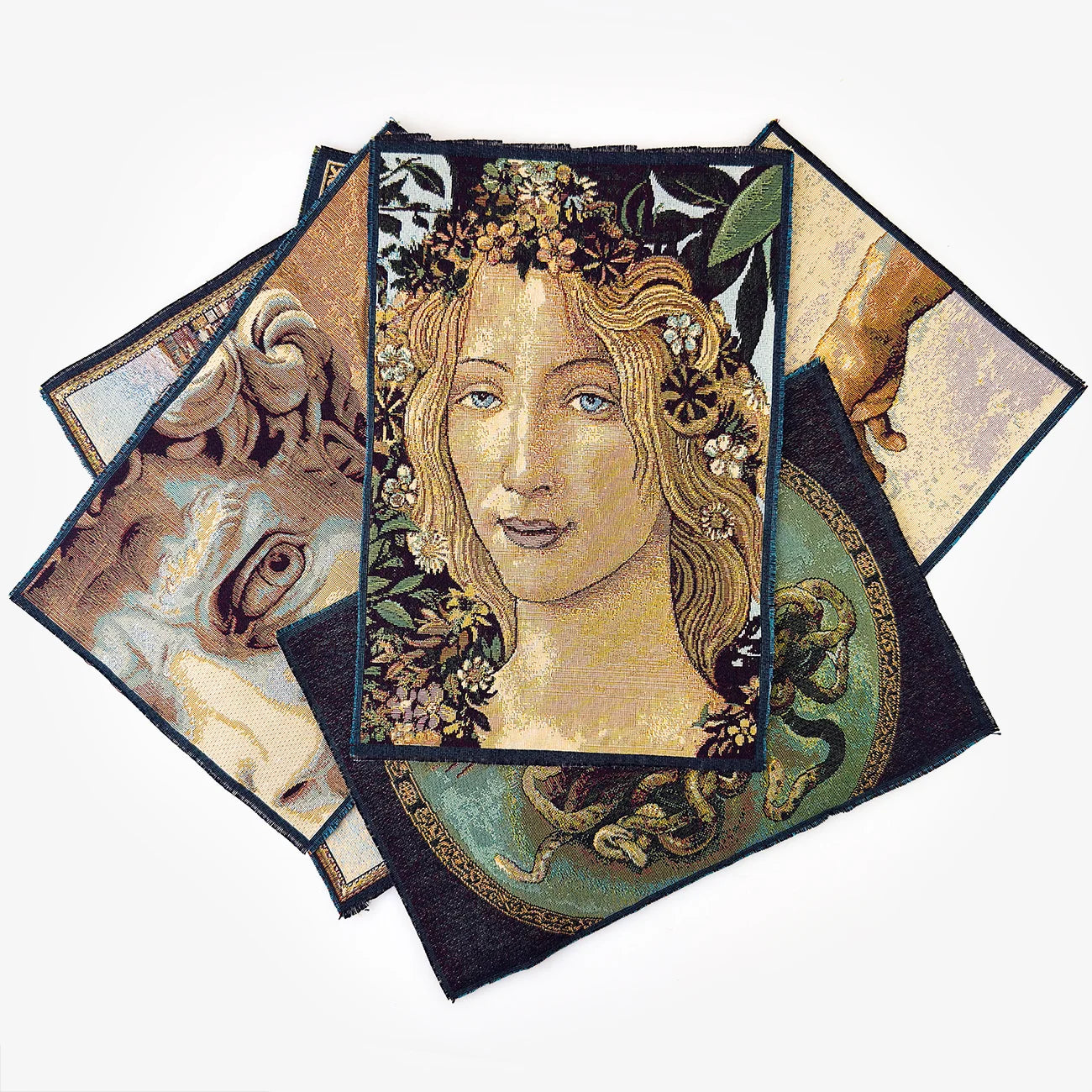 Handmade decorative rectangular tapestry by My Italian Decor, featuring intricate Italian-inspired patterns for home decor.