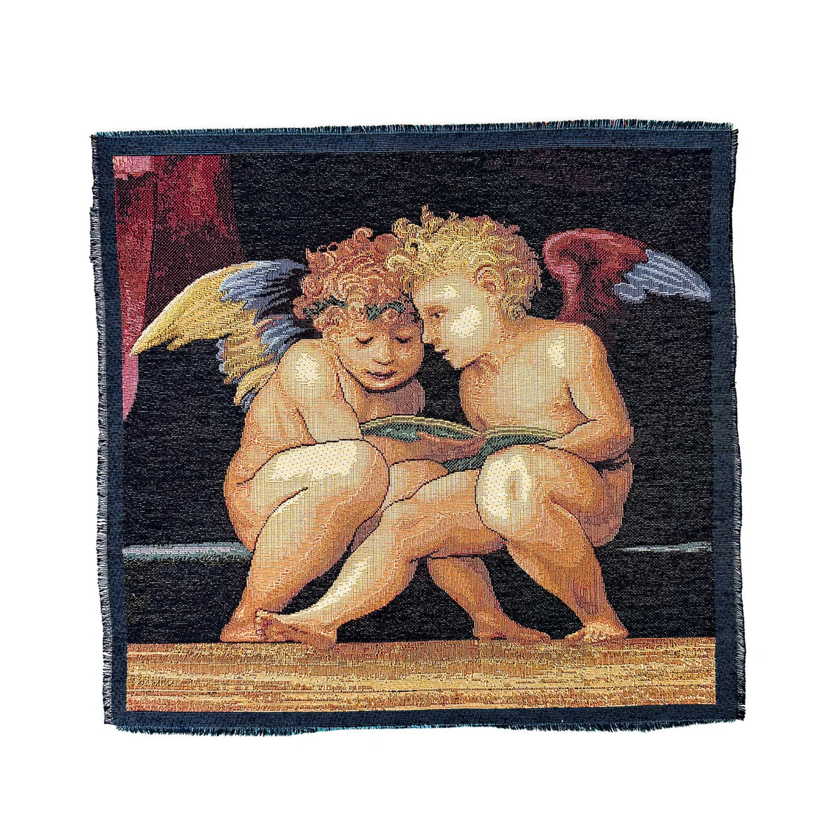 Handmade Decorative Tapestry, Square, Made in Italy