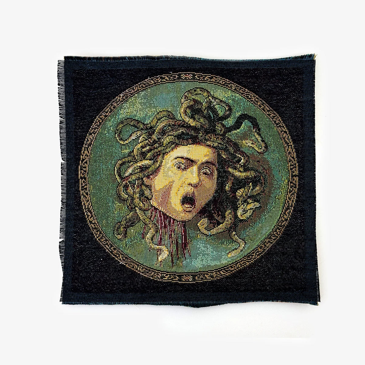 Handmade Decorative Tapestry, Square, Made in Italy