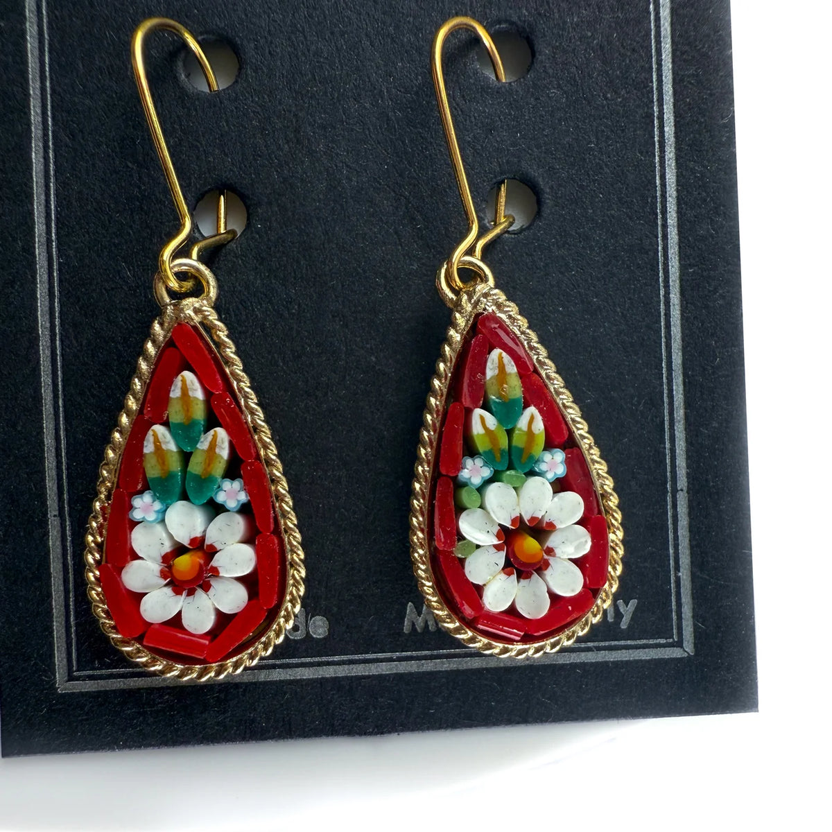 Large Teardrop Florentine Mosaic Earring - My Italian Decor