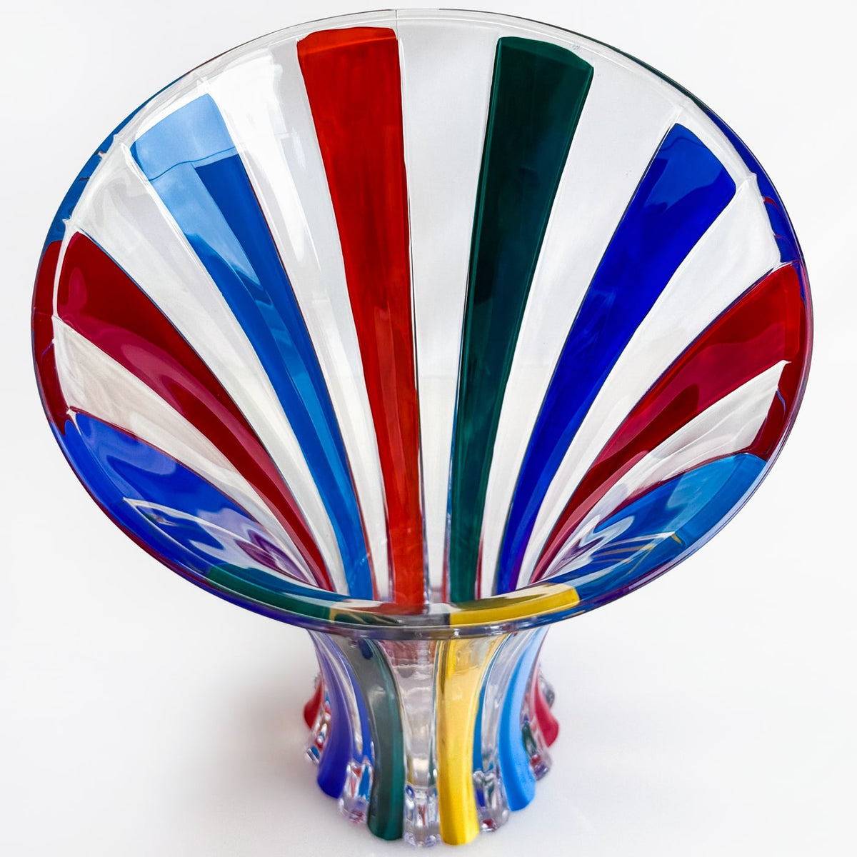 Large Crystal Vase - Timeless Multicolor Opaque, Hand Painted