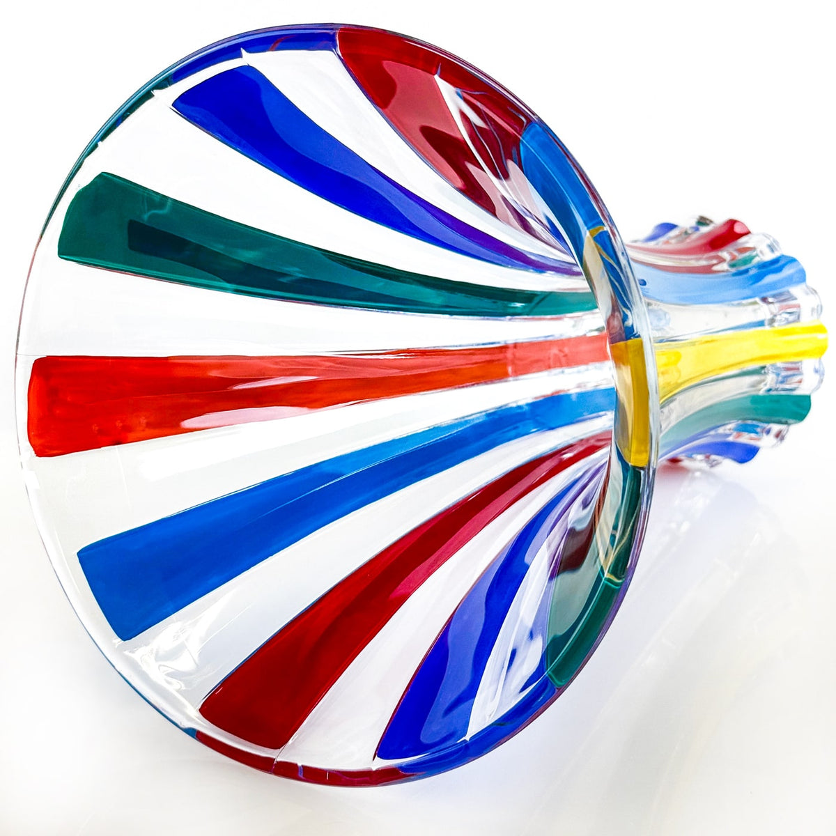 Large Crystal Vase - Timeless Multicolor Opaque, Hand Painted