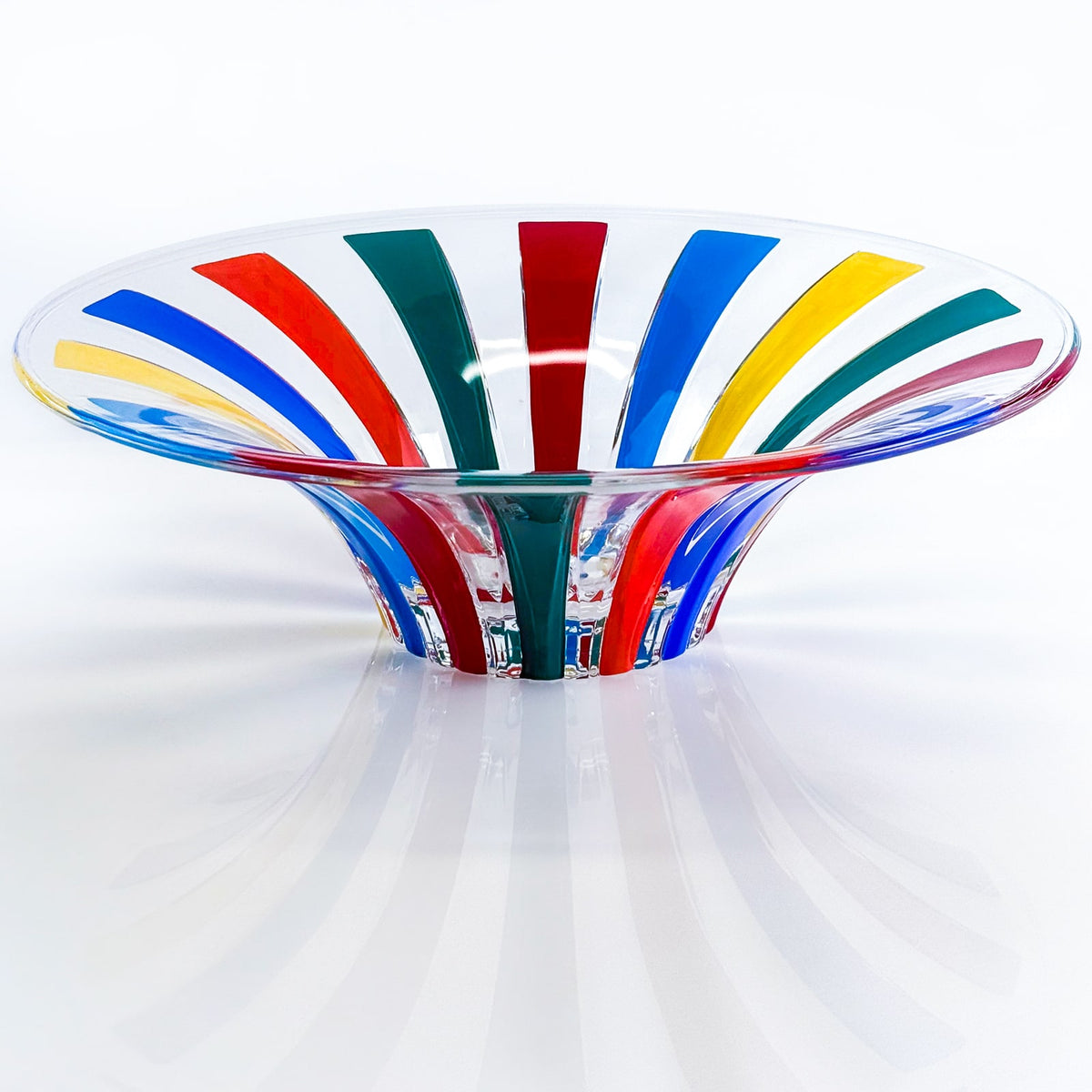 Centerpiece Bowl, Timeless Multicolor Opaque - Italian Crystal