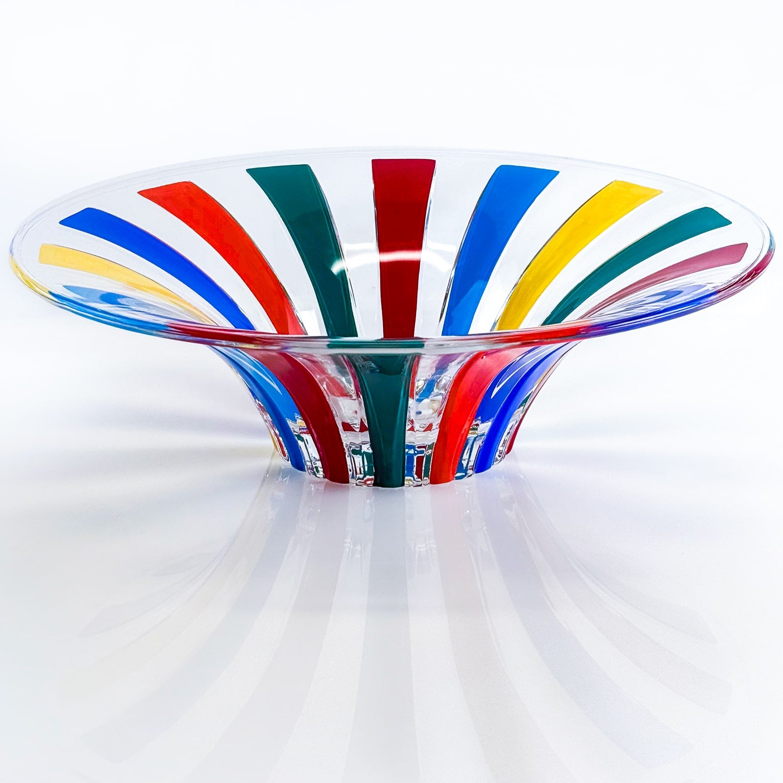 Centerpiece Bowl, Timeless Multicolor Opaque - Italian Crystal - My Italian Decor