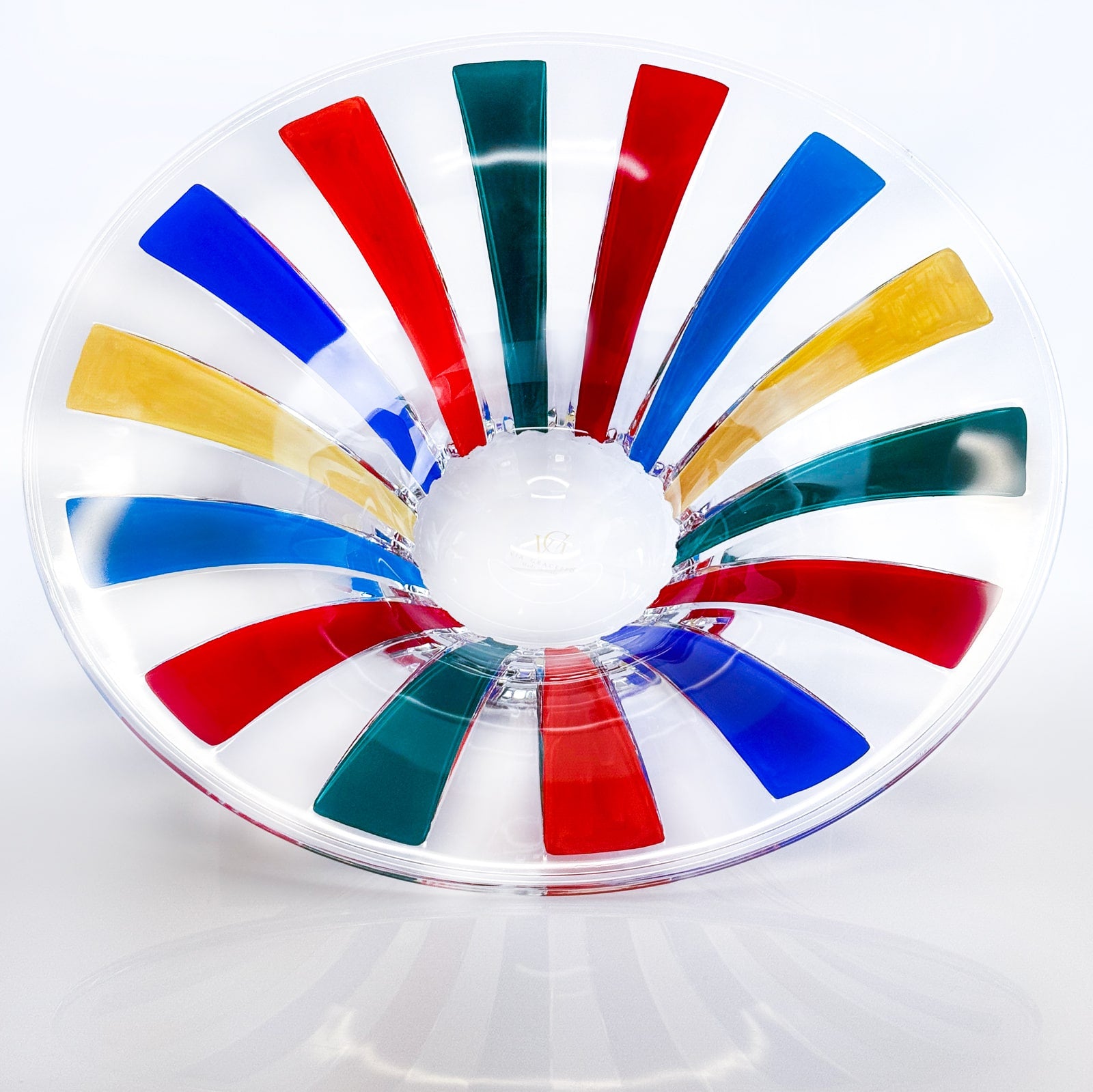 Centerpiece Bowl, Timeless Multicolor Opaque - Italian Crystal - My Italian Decor