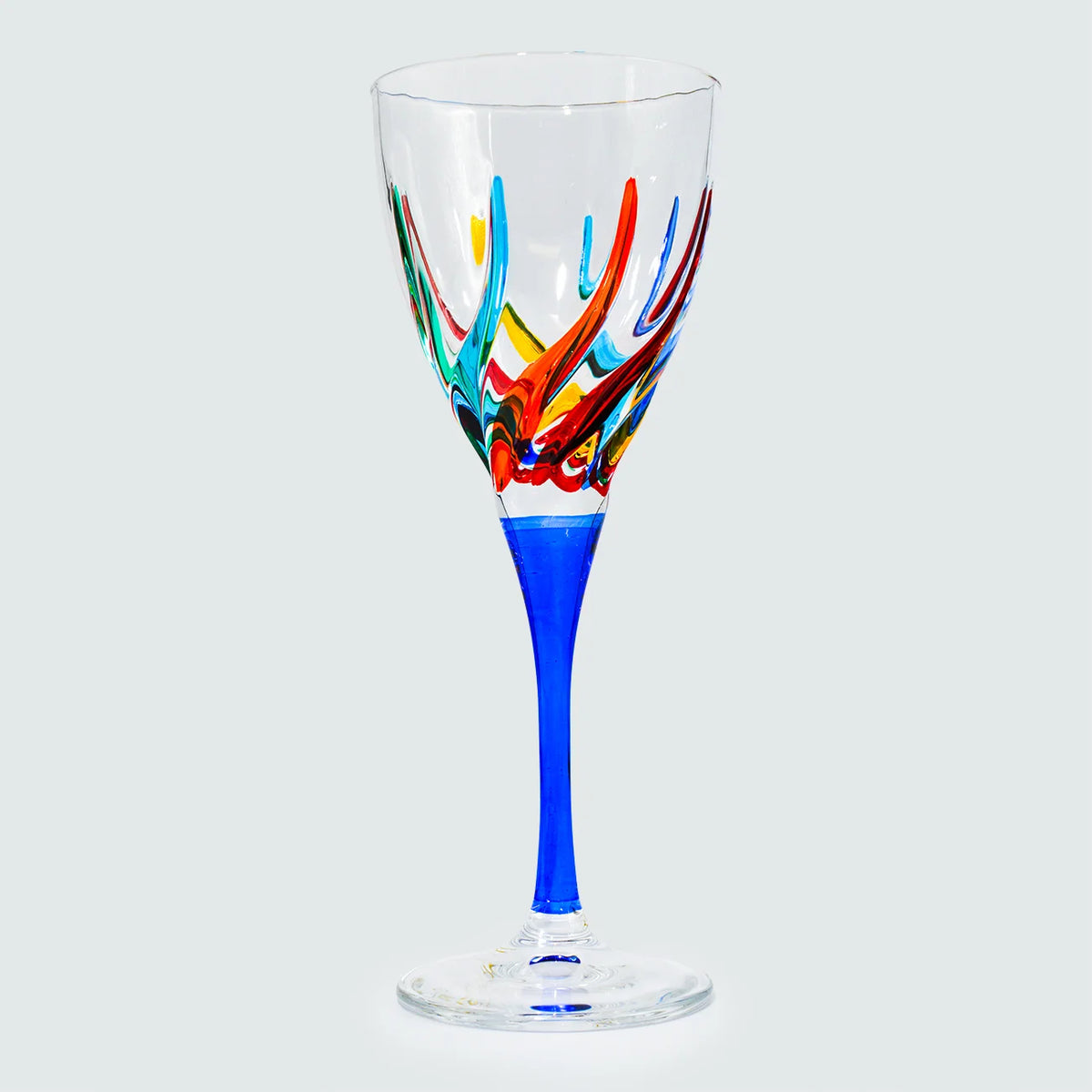 Set of 2 Venetian Crystal Wine Glasses – Trix Collection