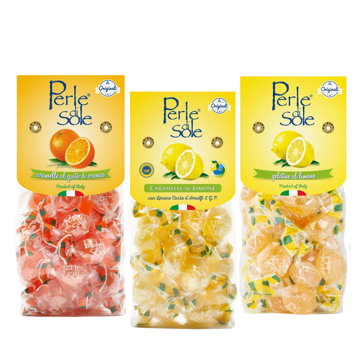 Perle di Sole, Mixed Set Candies, 3 Bag Set, Made in Italy