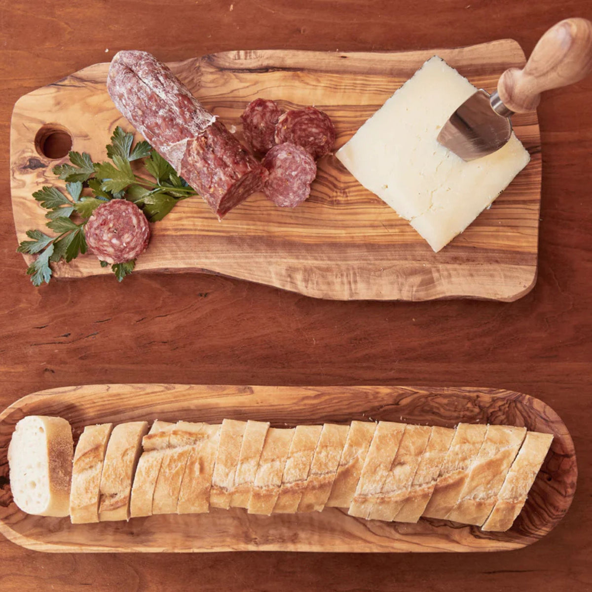 Italian Olivewood Charcuterie Board - with Hole - Made in Italy