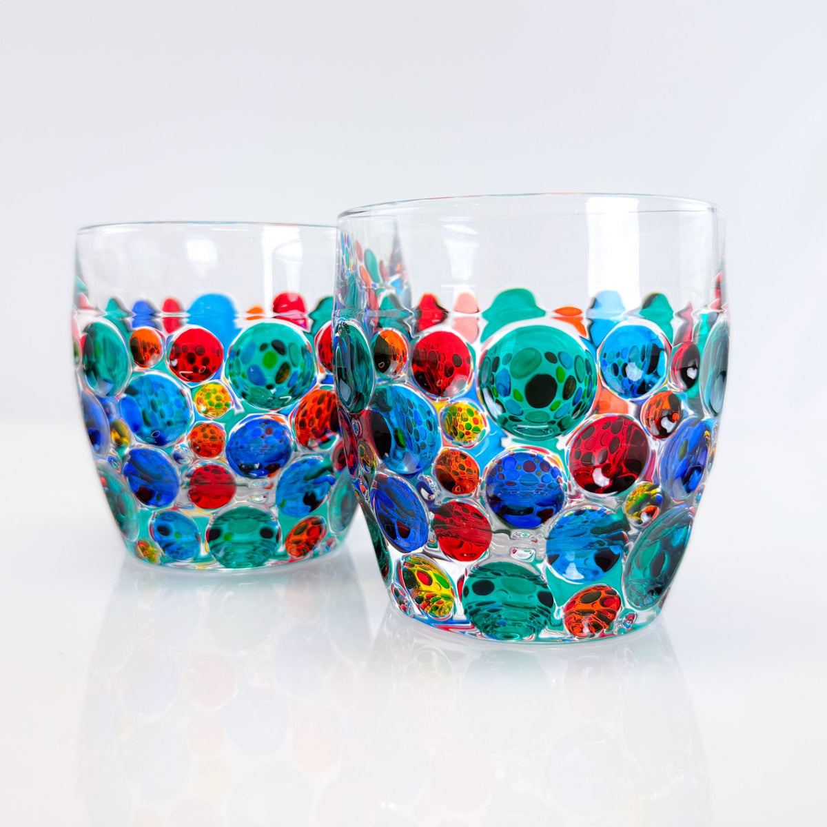 Set of 2 Drinking Glasses, Italian Crystal, Lisboa design, Made in Italy - My Italian Decor