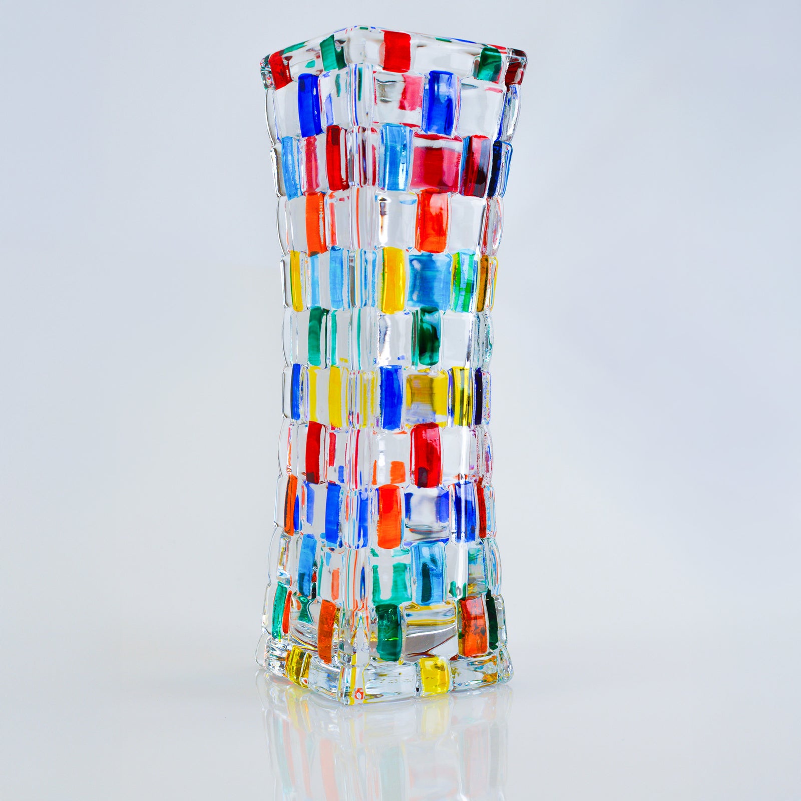 Curved Bud Vase, Bossanova Italian Crystal, Made in Italy - My Italian Decor