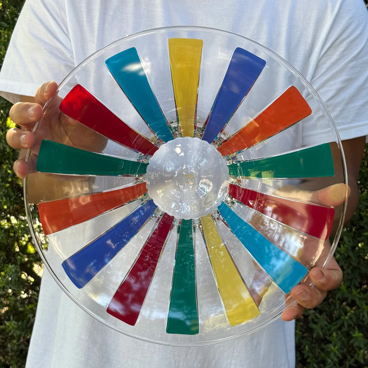 Centerpiece Bowl, Timeless Multicolor Opaque - Italian Crystal - My Italian Decor