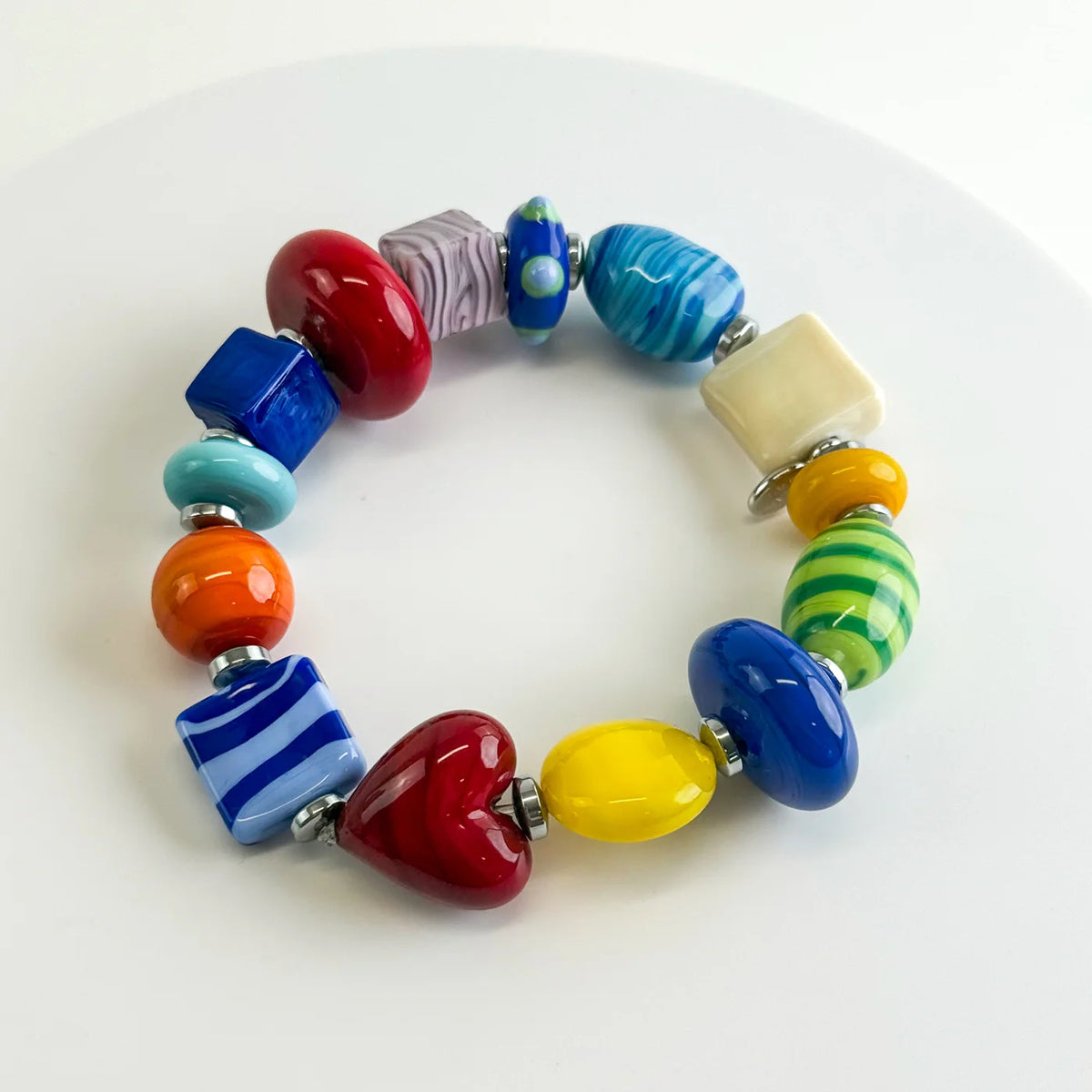 Venetian Vibe Glass Beaded Bracelet - Made in Italy - My Italian Decor