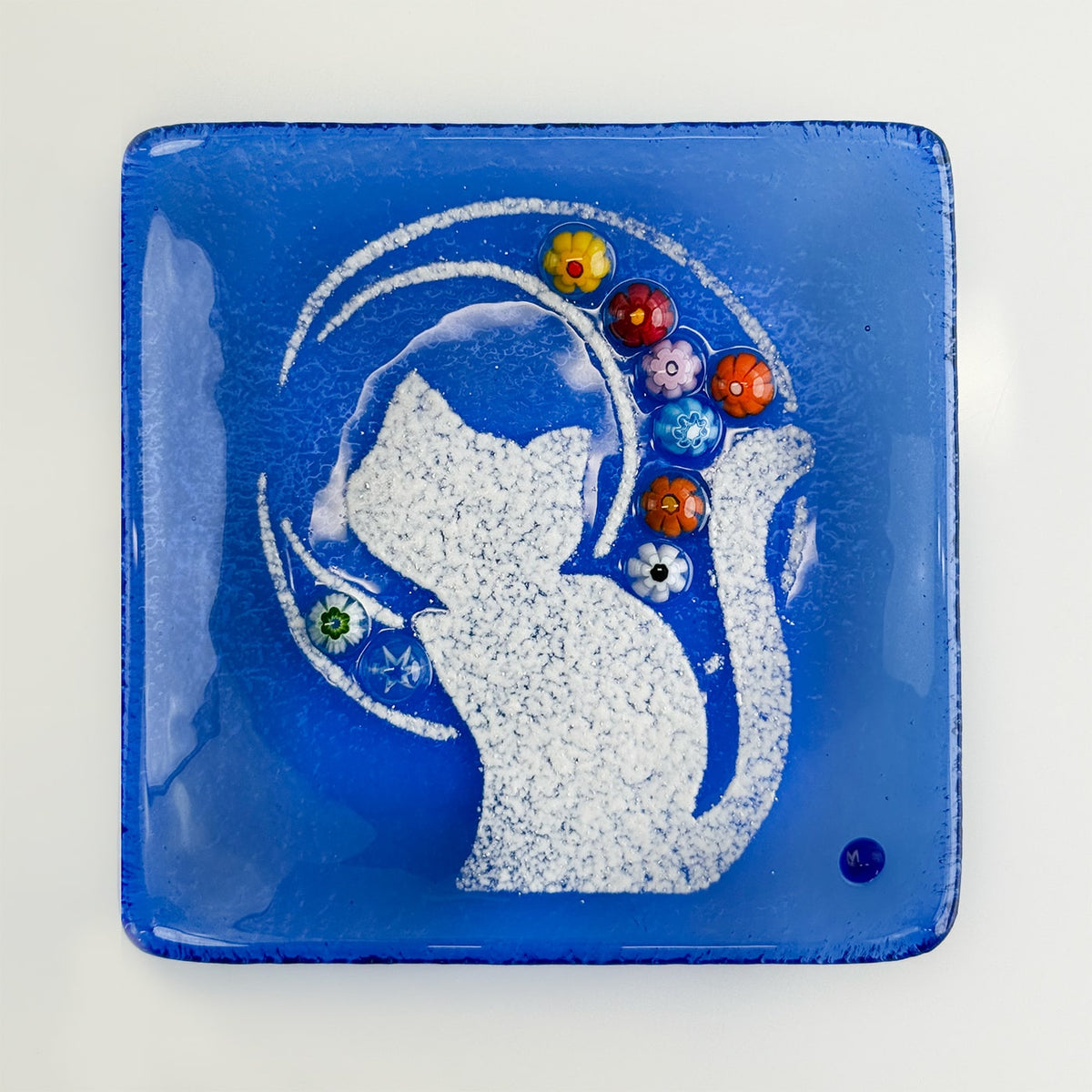 Kitty Cat Catch-All Dish, Small or Medium, Murano Glass