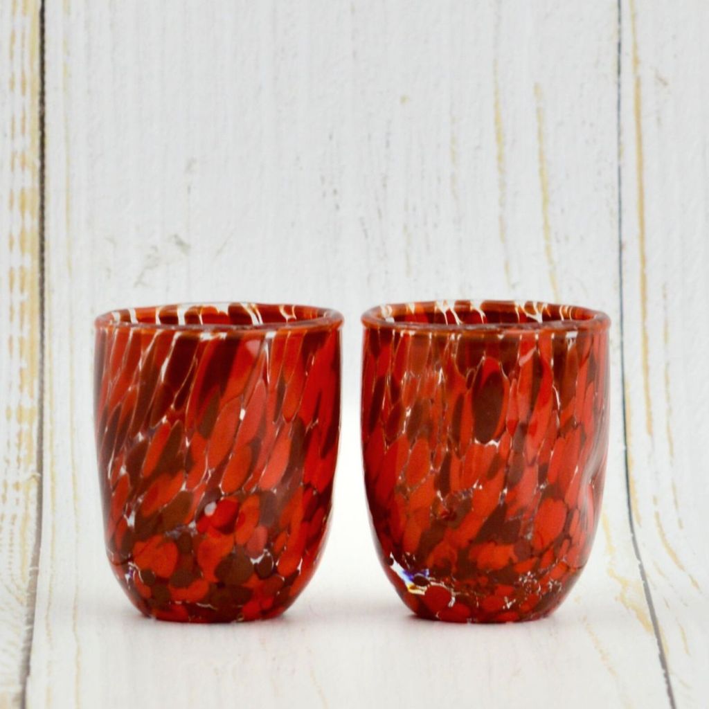 Murano Glass Viva Shot Glasses, Made in Italy
