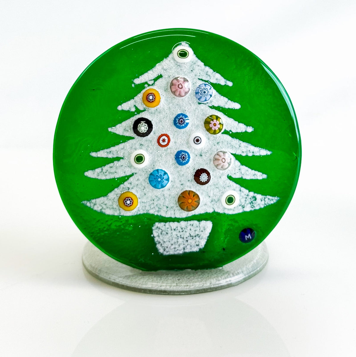Murano Glass Votive Holder - Christmas Tree - Made in Italy