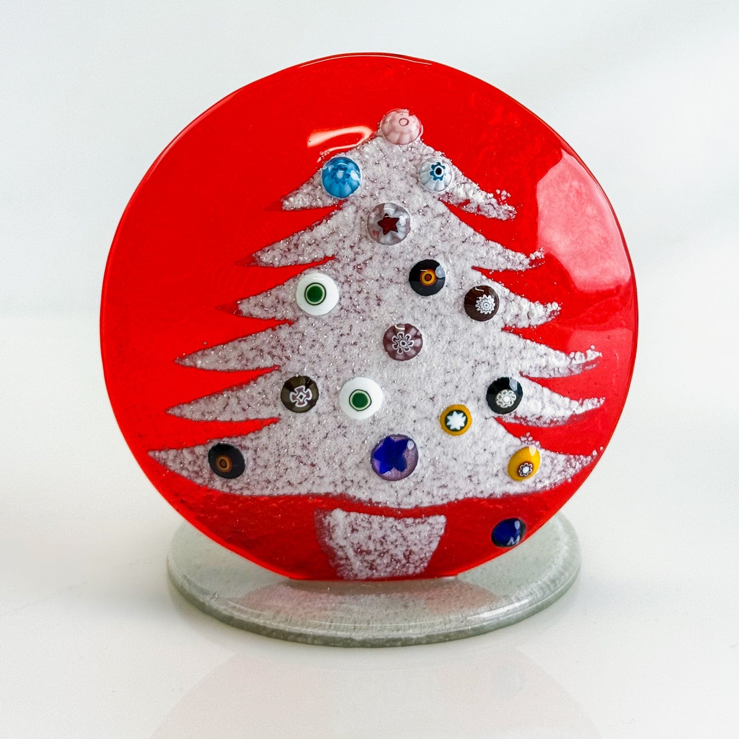 Murano Glass Votive Holder - Christmas Tree - Made in Italy - My Italian Decor
