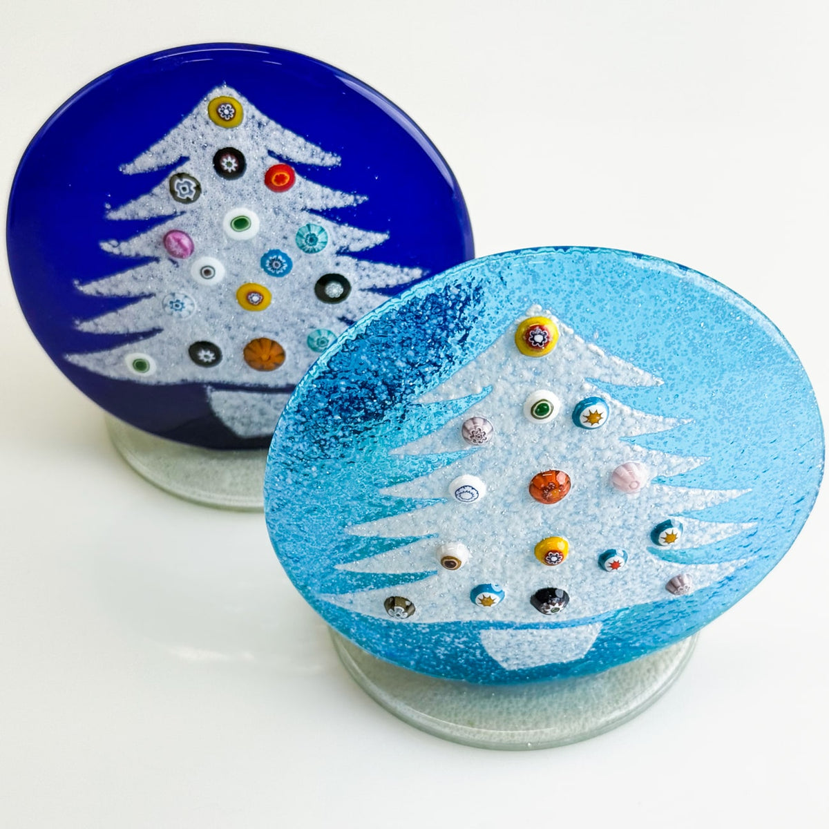 Murano Glass Votive Holder - Christmas Tree - Made in Italy