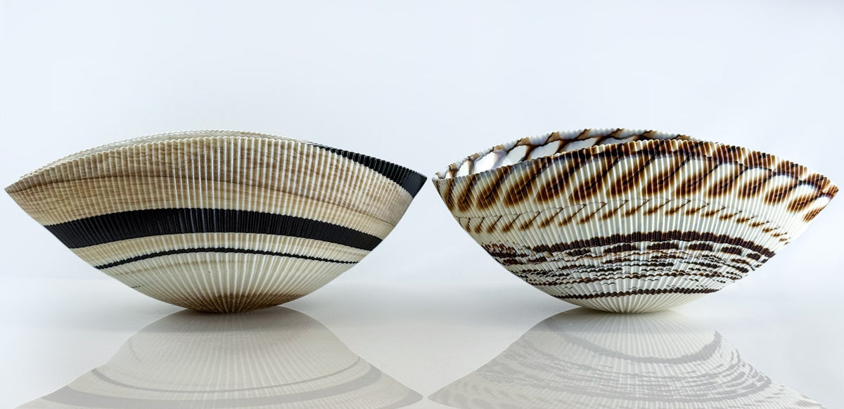 Murano Glass Large 17" Shell Decorative Bowl, Made in Italy