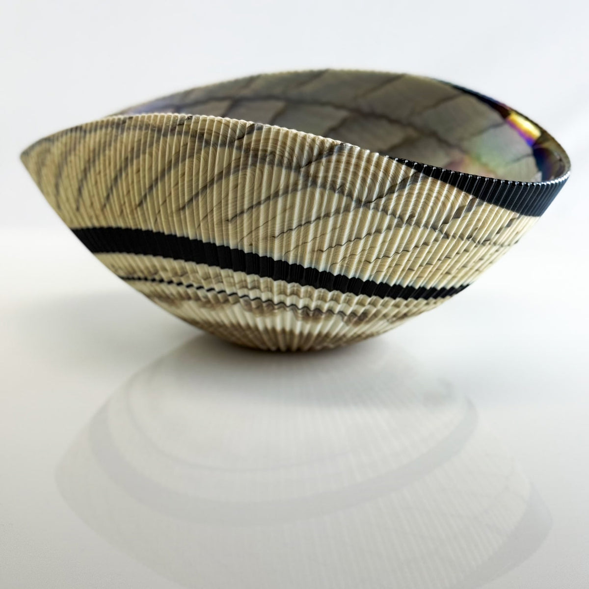 Murano Glass 12" Medium Shell Bowl, Made in Italy