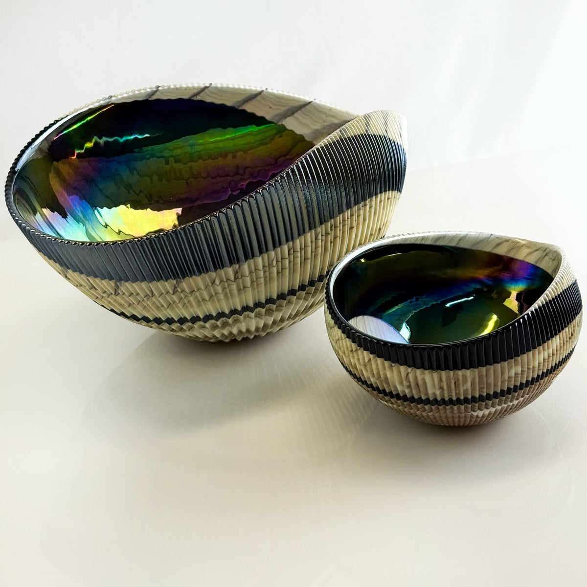 Murano Glass 12" Medium Shell Bowl, Made in Italy