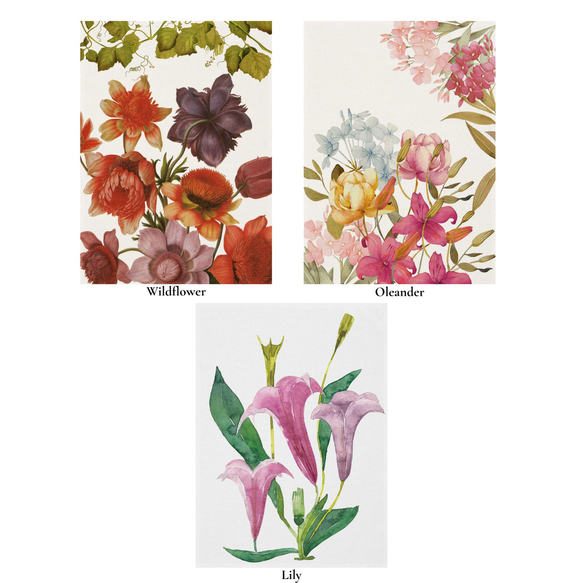 Floral Kitchen Towel, 100% Linen, Made in Italy - My Italian Decor