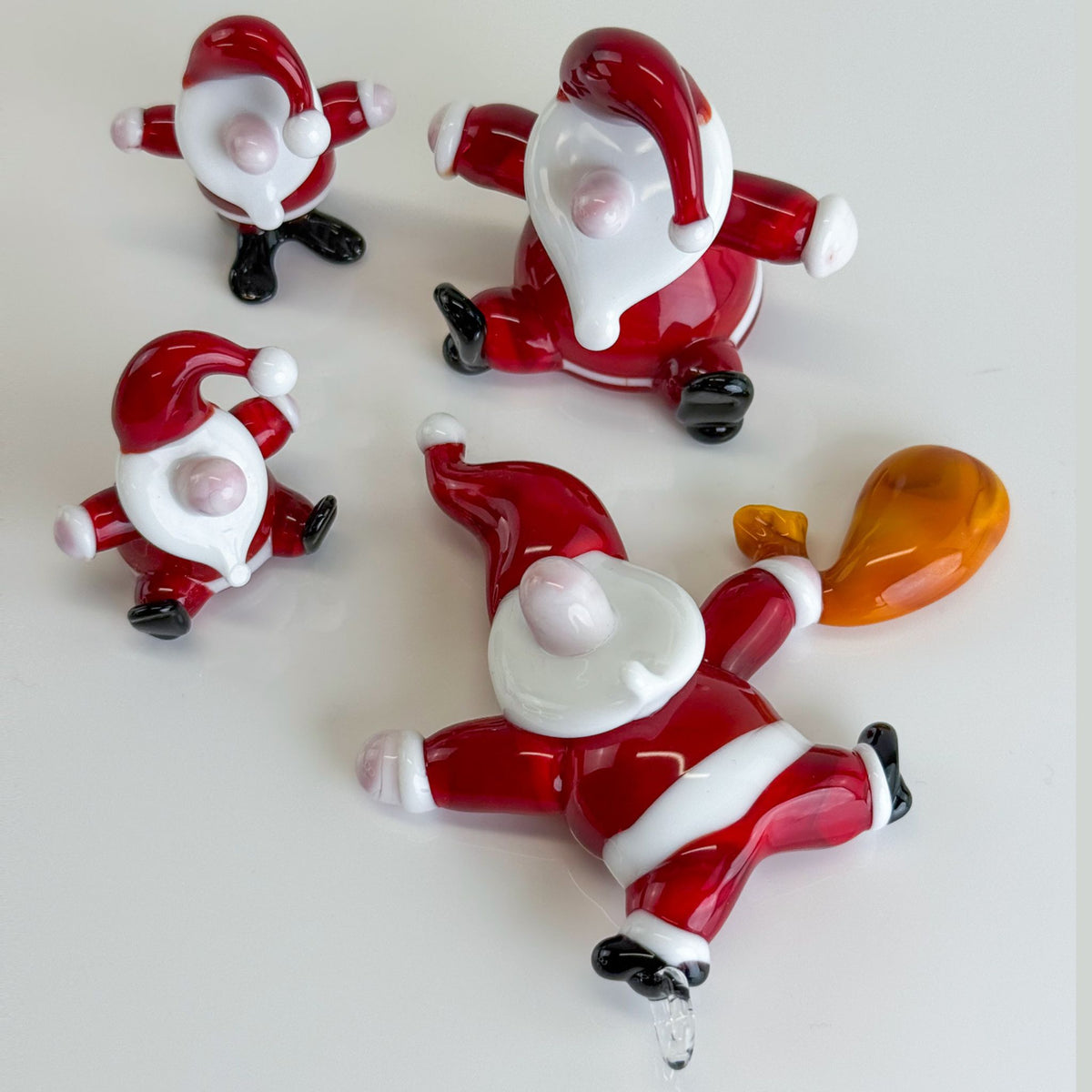Murano Glass Santa Hanging Ornament, Made in Italy