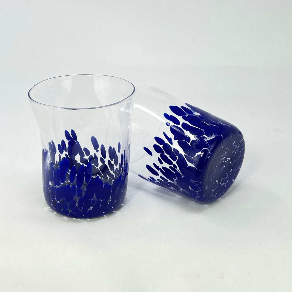 Allegra Murano Glass Pitcher &amp; Glasses Set, Cobalt Blue, Made in Italy - My Italian Decor