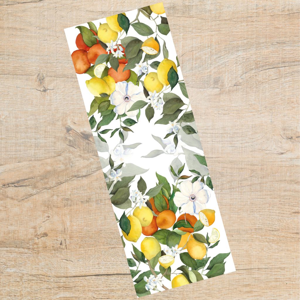 Amalfi Lemons Linen Table Runner, Made in Italy - My Italian Decor