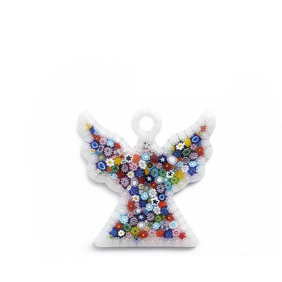Millefiori Glass Christmas Angel Ornament, Made in Italy - My Italian Decor