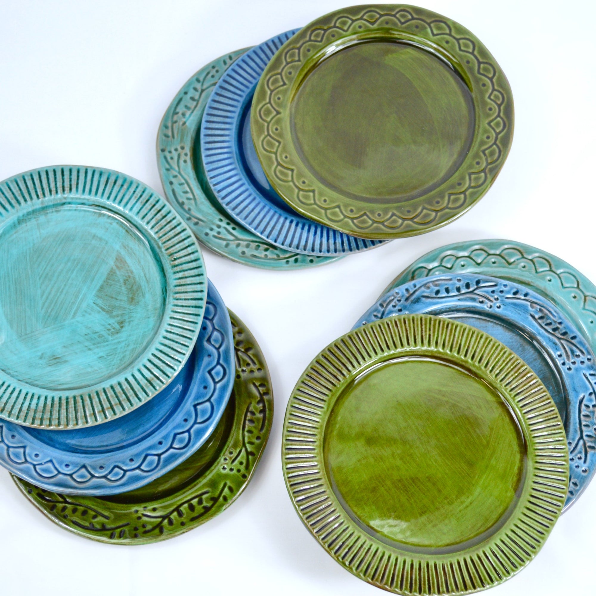 Tuscan Ceramic Appetizer/Dessert Plates, Set of 3, Made in Italy - My Italian Decor