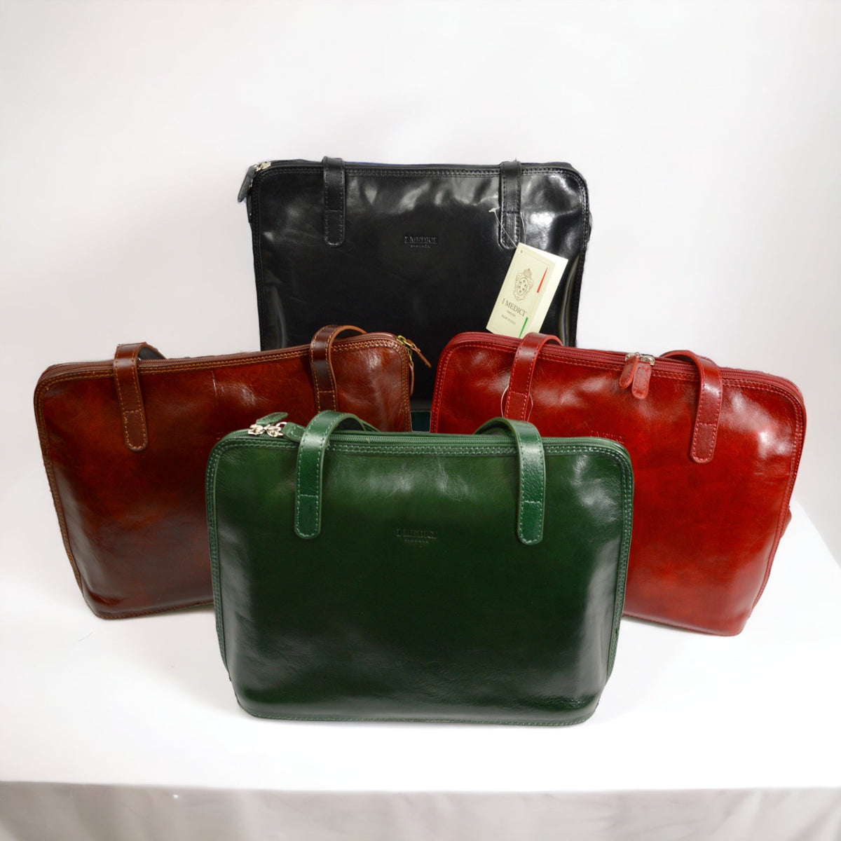Arezzo Italian Leather Tote, Made in Italy - My Italian Decor