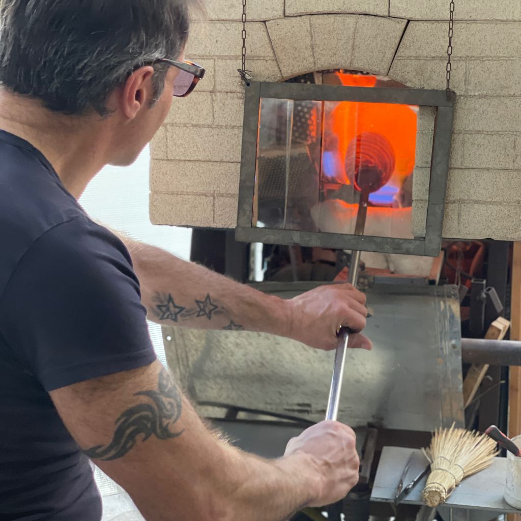 Pazzia Vase, Murano Glass, Bowl Shape, Made in Italy