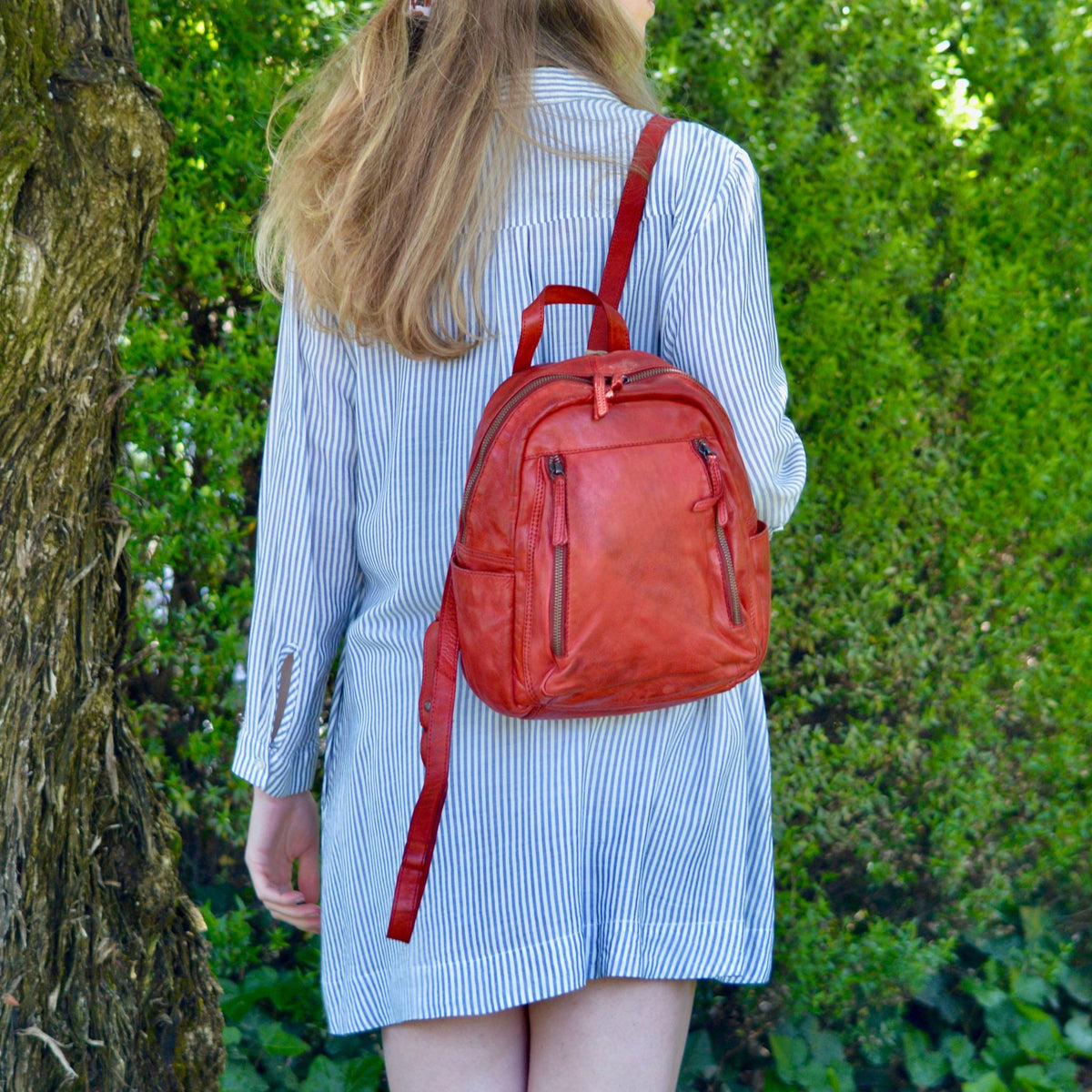 Bari Italian Leather Backpack