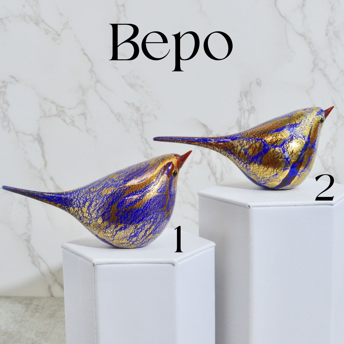 Murano Glass Hand Blown Italian Chirpie Bird - Bepo - My Italian Decor