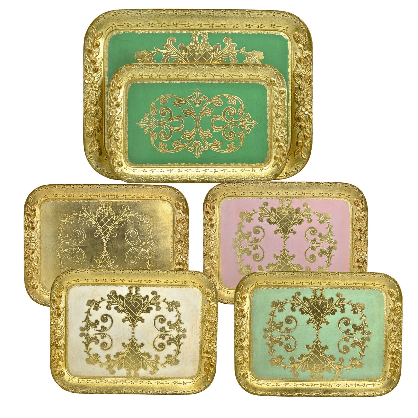 Florentine Wood Rectangle Berry Tray, Med or Large - My Italian Decor