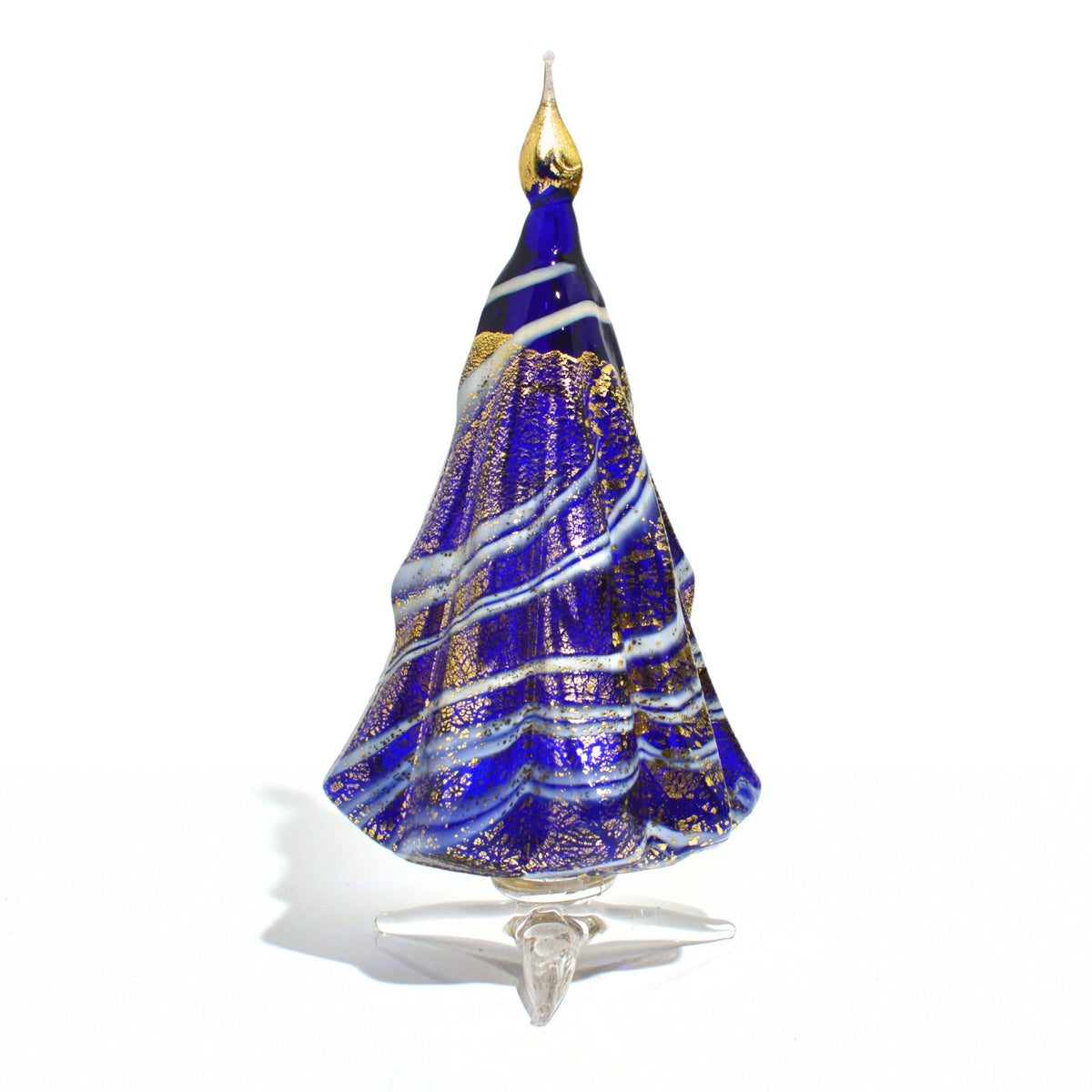 Murano Blown Glass Vento Christmas Tree,  Handmade, 24k Gold