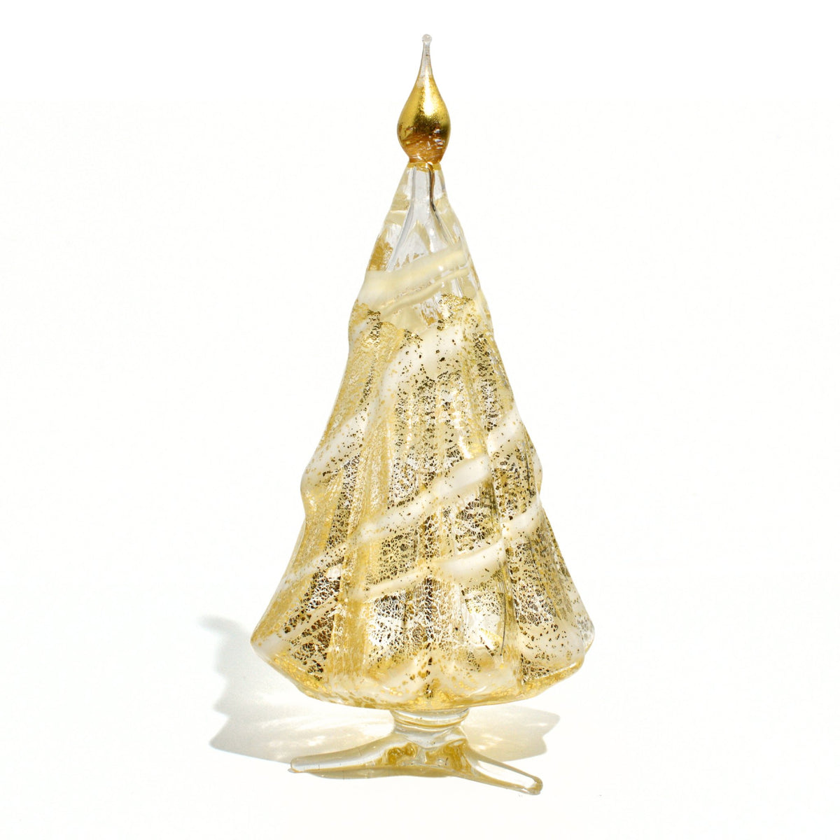 Murano Blown Glass Vento Christmas Tree,  Handmade, 24k Gold