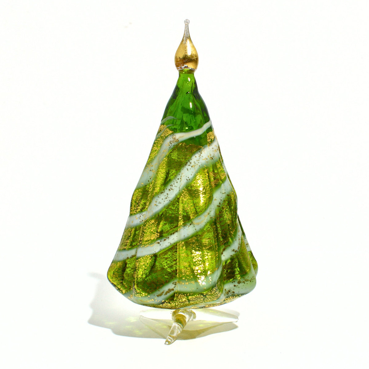 Murano Blown Glass Vento Christmas Tree,  Handmade, 24k Gold