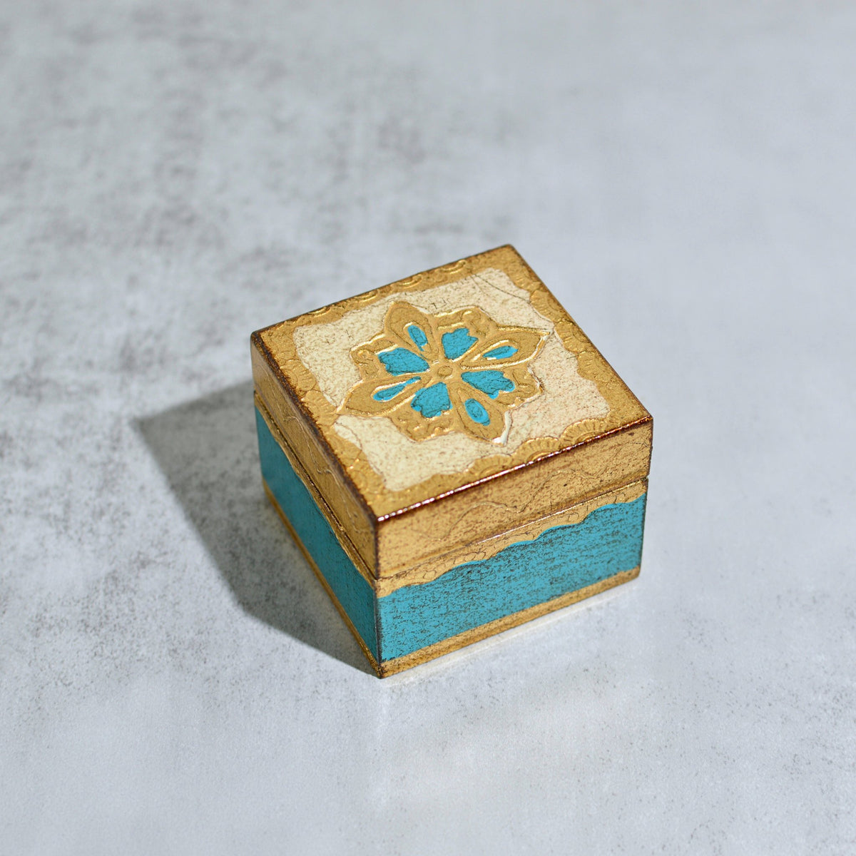 Florentine Carved Mini Wood Box with Lid, Ring Box - My Italian Decor