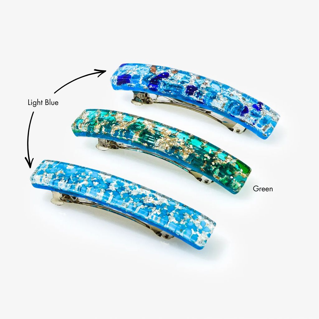 Murano Glass Hair Barrette - Hair Clip