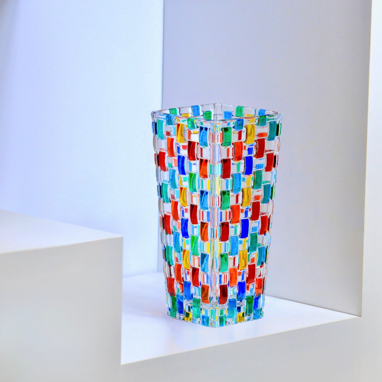 Bossanova Vase, Medium, Hand Painted Crystal, Made in Italy - My Italian Decor