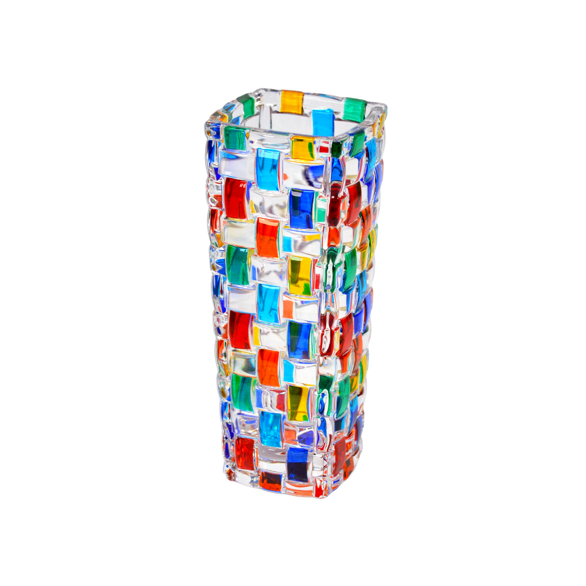 Bossanova Bud Vase, Hand Painted Italian Crystal, Made in Italy - My Italian Decor