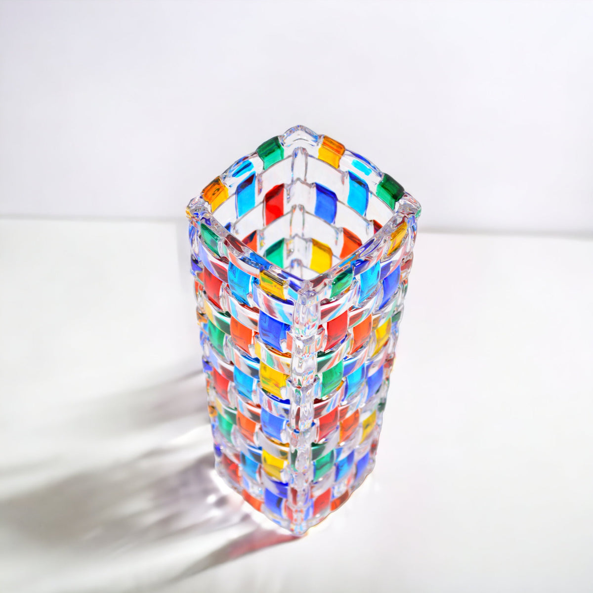 Bossanova Bud Vase, Hand Painted Italian Crystal, Made in Italy - My Italian Decor