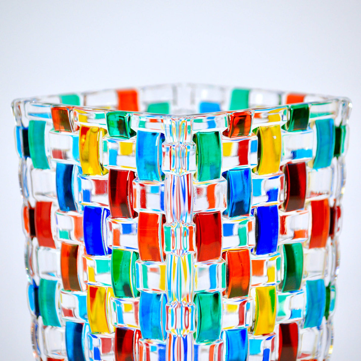 Bossanova Vase, Medium, Hand Painted Crystal, Made in Italy - My Italian Decor