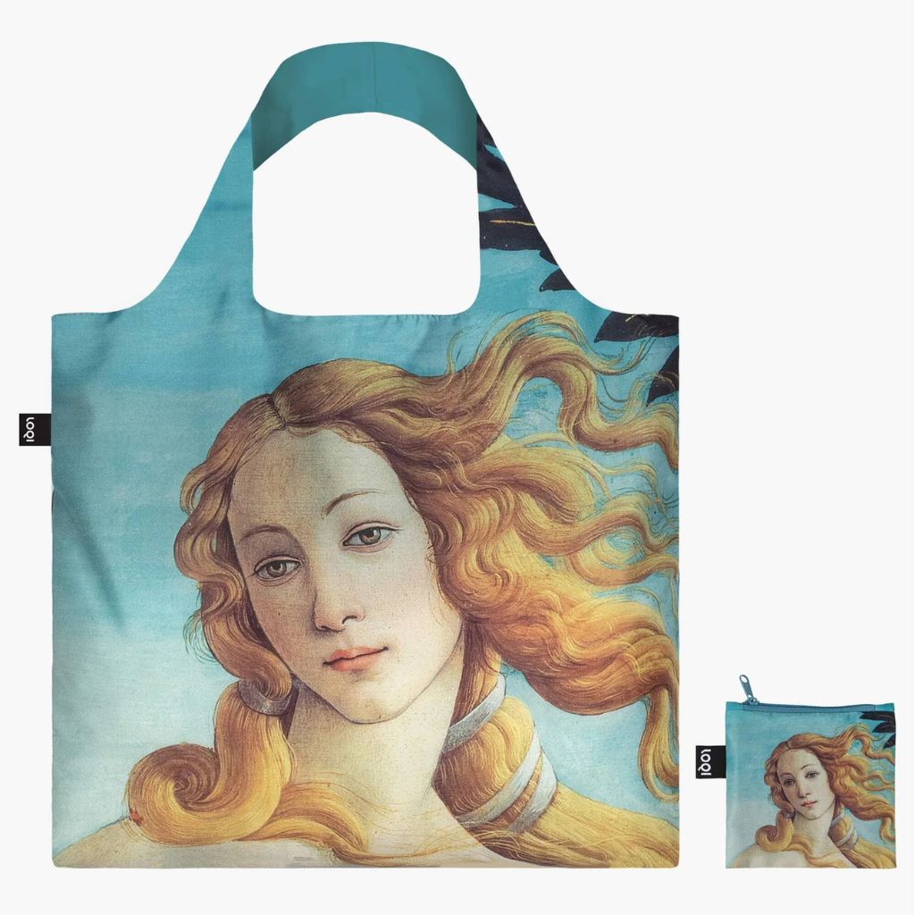 Lightweight Recycled Tote Bag by My Italian Decor featuring Botticelli artwork, compact and stylish for everyday use.