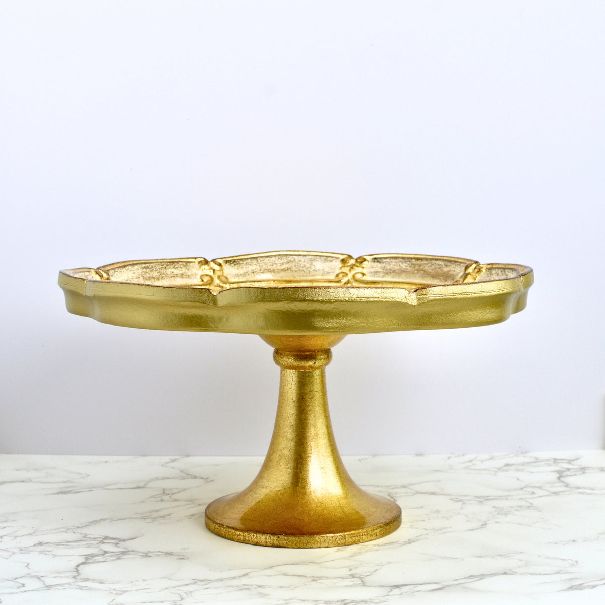 Florentine Carved Gilded Wood Cake Stand